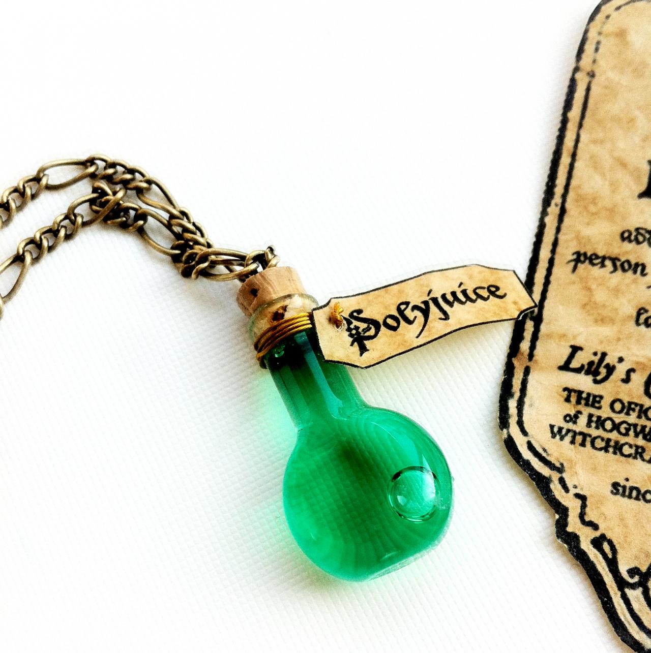 Harry Potter Polyjuice Necklace. Vial Bottle Necklace. Cosplay Harry ...